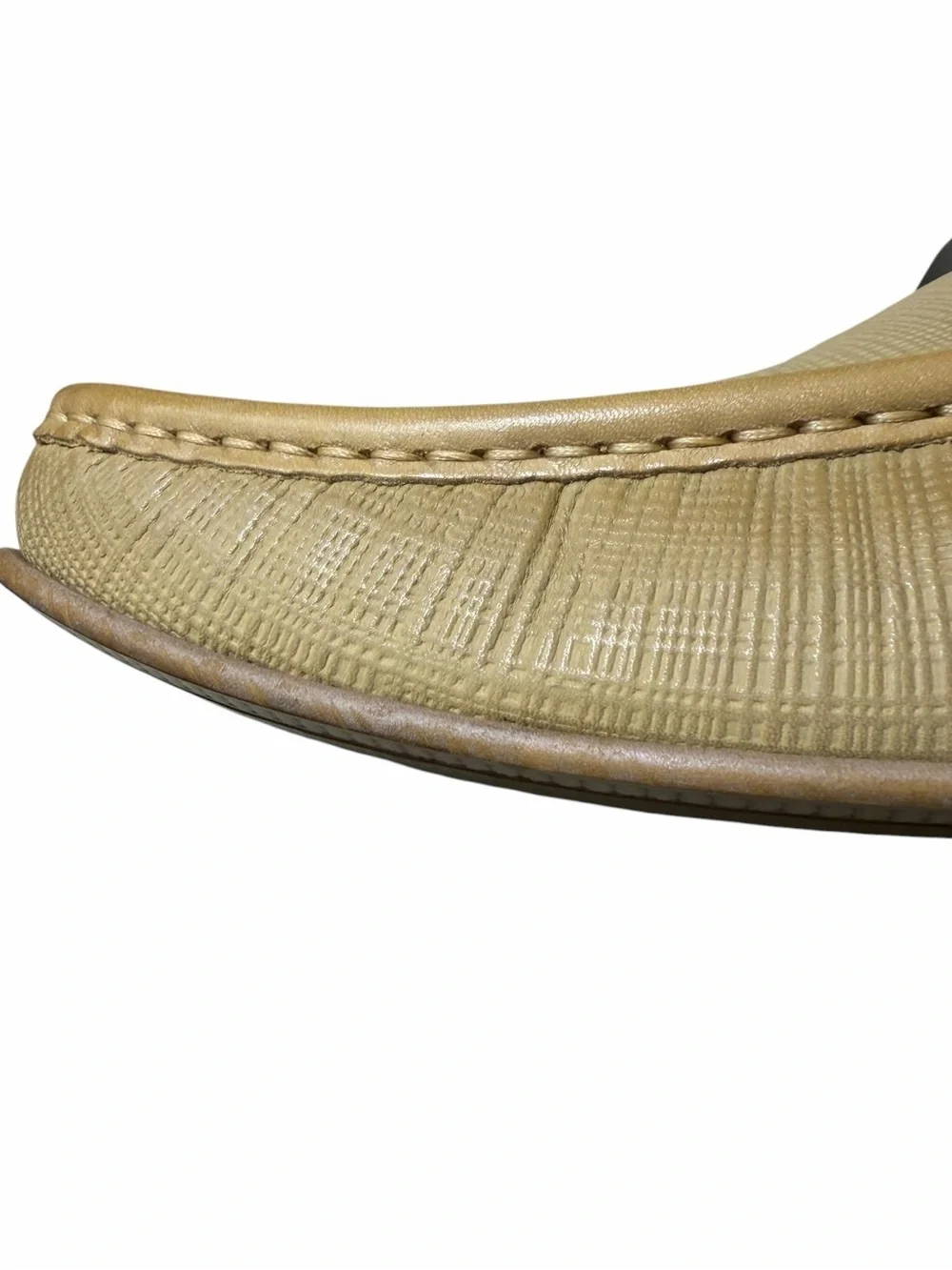 Donald Pliner Ted Loafer tan and golf hardware size 13M NEW